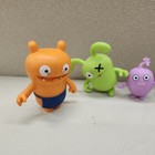 Ugly Dolls Mini Figure Lot Of 4 1-2  Figurines 2 Fuzzy Felt Flocked Hasbro 2018