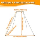 Aerial Stand Portable Rig Yoga Swing Bar White Silk 551lbs Load Yoga Frame 20ft