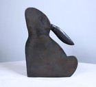 Brass Rabbit Bunny Moon Gazing Hare Sculpture Doorstop Wildwood Accents Bookend