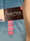 Nwt Nautica Women   s 2pc Silky Fleece Henley Pajama Set Blue Anchor Print Xxl