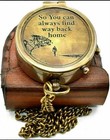 Vintage Nautical Maritime Brass Pocket Compass Antique Style Marine Compass Gift