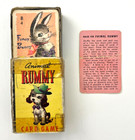 Vintage Whitman Animal Rummy Card Game 1940s Complete Set W  Box Cute Graphics