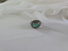 Carolyn Pollack Sterling Silver Turquoise Quartz Crystal Doublet Ring Size 8