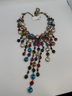 Peter Simon Multicolor Crystal Necklace Green Jewelry Set Bundle
