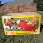 Vintage Little Tikes Baby Toddler Size Red Airplane Swing Rocket 