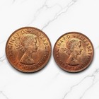 1967          Great Britain Last Pre-decimal Penny   Half Penny Unc Free Shipping 