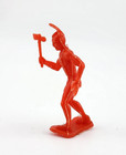 1950-60 s Marx Fort Apache Indian Tomahawk Red Brown Plastic Figure Toy