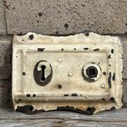 Antique Rim Lock Victorian Solid Rare Painted