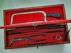 Rare French 19th Century Amputation Set In Wooden Case With Key