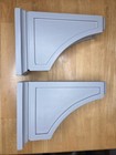 Set Of Two Wood Corbels Cabinet Bracket Support  3 1 2 w X 7 d X 10 1 2 h 