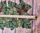 Pier 1 Christmas Beaded Silver Bells Table Runner Centerpiece 34    Holly Red Bows