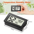 6 Pack Mini Hygrometer Indoor Humidity Meter  Small Digital Thermometer Black 