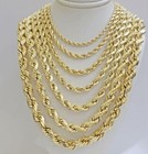 Real 10k Gold Rope Chain Necklace 18 -30  Inch 3mm-10mm Men   Women Discount