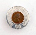 Usa  1946 Lincoln Wheat Cent Encased Good Luck Token  Con s Ice Cream