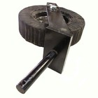 Rotary Cutter Tail Wheel Assembly With 1-1 4  Shaft Heavy Duty 1 Piece Fork