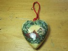 Beautiful Very Old Vtg Hanging Christmas Ornament Wreath Cardinals Bird House   