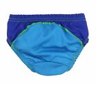 Swim School Boys Comfortable Fit Reusable Swim Diaper  blue Wave  Small 
