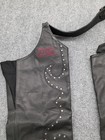 Harley Davidson Superstition Black Leather Chaps Studded Women Motorcycle - M
