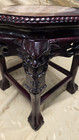 Antique Hand Carved Wood marble Chinese asian oriental Plant Stand table