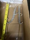 Crystal Rhinestone Gold Letter A Monogram Wedding Anniversary Birth cake Topper