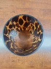 Tortoiseshell   Animal Print Glass Vase For Decor Or Candles  6    X 4 75    Gift