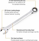 Gearwrench 20 Piece Ratcheting Combination Wrench   Sae   Metric   Silver 