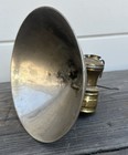 Antique Justrite Brass Carbide Miners Helmet Lamp Lantern With 7    Reflector