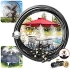 33ft Patio Misting System Outdoor Cooling Kit Brass Nozzle Mister Set