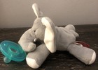 Wubbanub Infant Newborn Soothie Pacifier Soft Plush Toy Elephant
