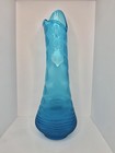 Htf Vintage Mcm Le Smith Squatty Fat Nubby Swung Vase In Colonial Blue 25 25   
