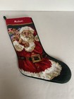 Finished Needlepoint Christmas Stocking Santa St Nick Personalized Madison Toys