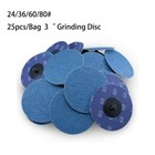 25x 3 Inch 24 36 60 80 Grit Zirconia Roll Lock Sanding Grinding Disc Die Grinder