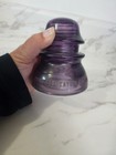 Vintage Purple Whitall Tatum Glass Insulator No 1 Made In Usa 