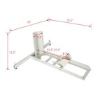 1800lb Motorcycle Wheel Chock Stand Adjustable W 4 Tie-downs Free Standing