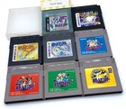 Gameboy Pokemon 8 Lot Red Blue Green Yellow Pikachu Gold Silver Crystal Cleaned