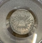 1848 Go Pm Mexico One Real Silver Coin Pcgs Au