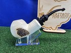 Ahmet Govem Block Meerschaum Reverse Calabash Hand Carved Pipe  Unsmoked  Case