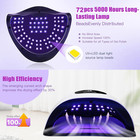 320w Uv Led Nail Lamp Gel Polish Dryer Professional Nail Light 72 Led Beads