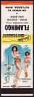 Vintage Matchbook Cover Flamingo Liquor Girlie Pictured Rutledge Minnesota Nrmt