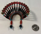 Bsa Boy Scouts Of America Beaded Indian Chief Headdress Neckerchief Slide