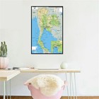 A1 A2 A3 Map Of The Thailand Geographical Poster Prints Office Studio Decoration