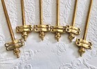 Set Of 6 Vintage Victorian Style Brass Stair Rods  Urn Finials 31  Long