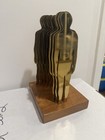 Mario Ceroli Brass Sculpture 79th Edition Italian Modernist Limited Edition Art