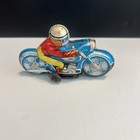 Vtg Made In Japan Mini Tin Motorcycle Friction Toy Figure As Is