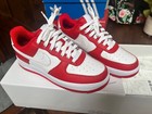Nike Air Force 1 Custom Low Two Tone Chicago Red White Shoes Mens Womens