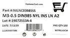  100  M3 X 0 5 Stainless Steel Din985 Metric Nylon Insert Lock Nuts 3mm A2  100 