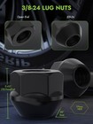 Open End Lug Nuts - Replacement For Polaris Magnum Rzr 3 8 -24 Black 16 Pcs