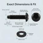 Rack Screws 10-32 And Nylon Washers Set  Carbon Steel  50-pack