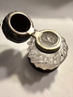 Gorham Inkwell - S622 - Antique Victorian 1890s - Sterling Silver Cut Glass