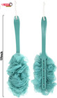 Back Scrubber For Shower  Qewro Loofah On A Stick As Shower Brush Exfoliating Bo